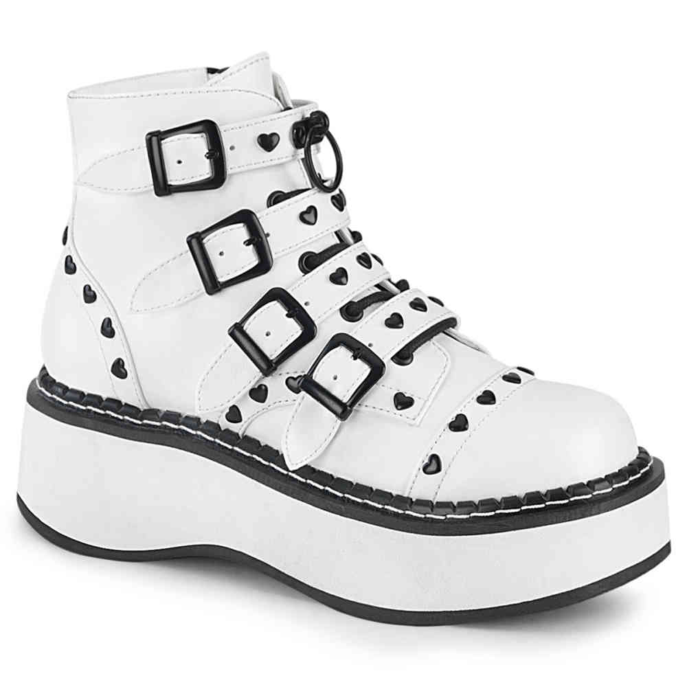 DemoniaCult - EMILY-315 Bottines - Blanc